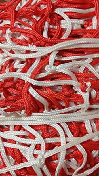 Amz Sports Nets Goal Net Football Polyethylene Training Post Nets (White Red, 13Ft. X 8Ft. X 6Ft.) Football Net