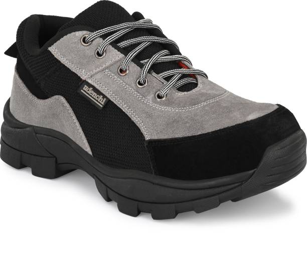 Udenchi Grey Suede Leather Steel Toe Safety Shoes (UD465GRAY8) Steel Toe Suede Safety Shoe