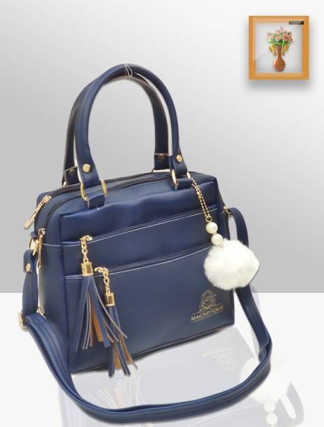magnifique Blue Hand-held Bag Blue Women Sling Bag - Regular Size PU