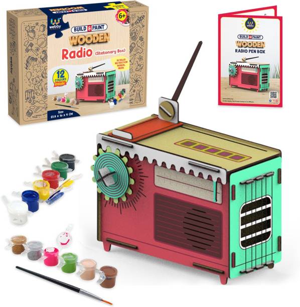 Webby DIY Art and Craft Vintage Radio Box Multi Purpose...