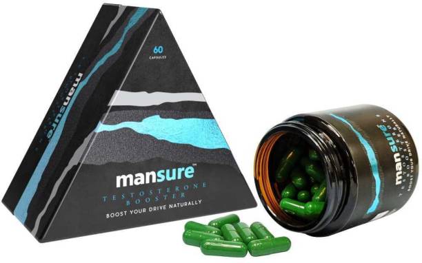 ManSure TESTOSTERONE BOOSTER for Men's Health – 1 Pack (60 Capsules)