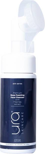 URA Premium Rose Foaming Face Cleanser With 7 Berries Extract | Gives Your Skin A Clean Radiance And Softness | Revives Your Tired Skin, Calms Skin Irritation | Massaging Improve Blood Circulation | Made with Natural Bioactives (For All Skin Types) Face Wash