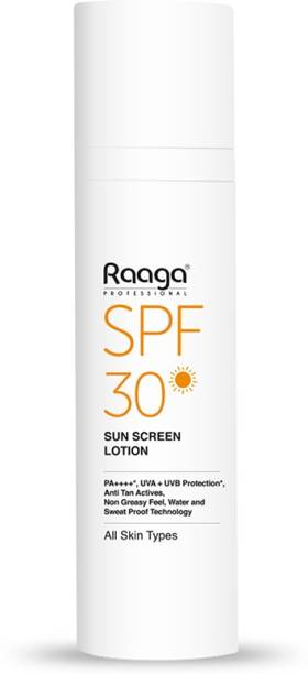 RAAGA PROFESSIONAL SPF 30 PA++++ Sunscreen Lotion, All Skin Types, 55 ml - SPF 30 PA++++