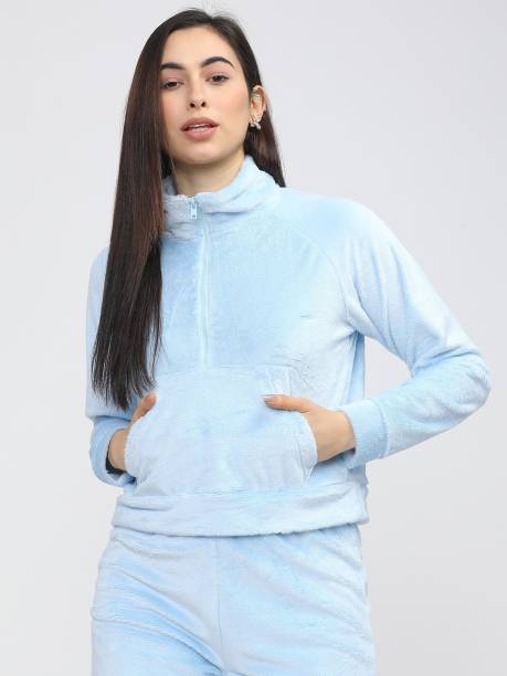 Tokyo Talkies Full Sleeve Solid Women Sweatshirt
