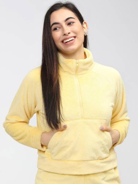 Tokyo Talkies Full Sleeve Solid Women Sweatshirt
