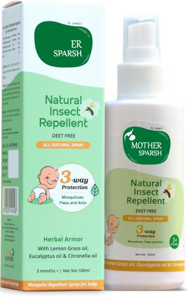 Mother Sparsh Natural Insect Repellent for Babies, Herbal Armor, 100% Protection from Mosquitoes, Fleas and Ants