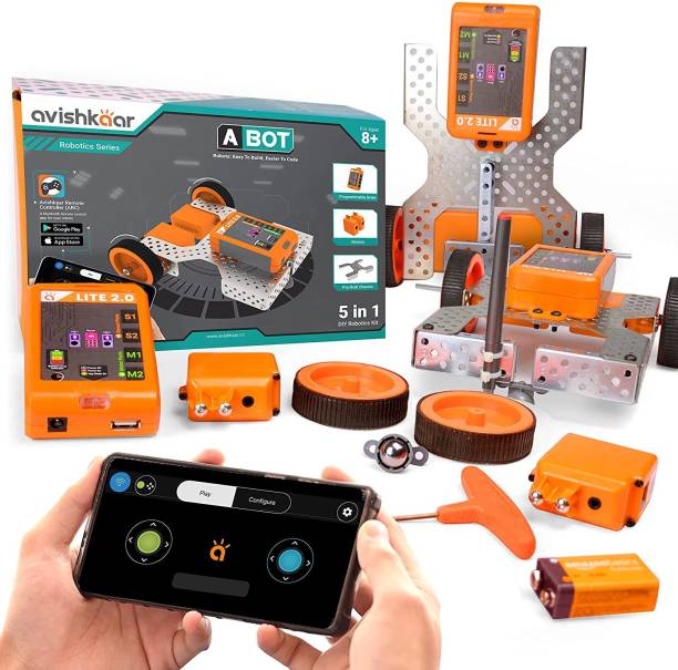 Avishkaar ABot Robotics Kit 5 in 1 with 50+ Parts Learn Robotics & Coding for Aged 8 and above