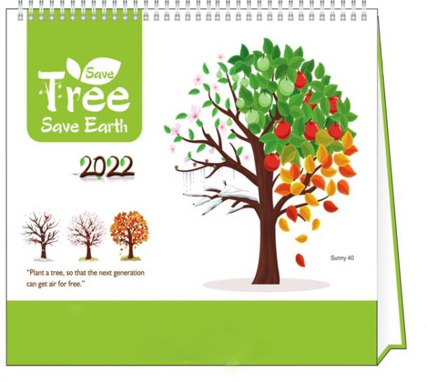 god & god's Save Tree Save Earth Table calendar Size 8.5 x 7.25 inch 2022 Table Calendar
