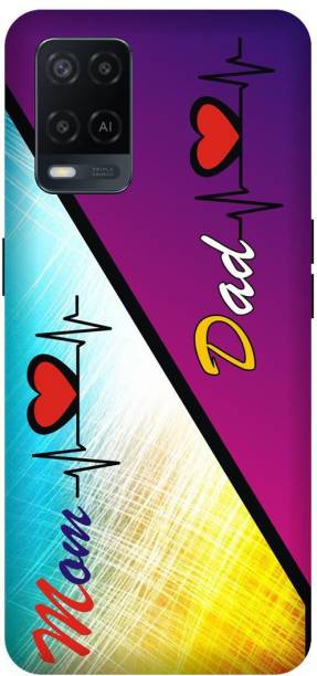 PRINTVEESTA Back Cover for Oppo A54/CPH2239 Mom Dad Motivational Printed Back Cover