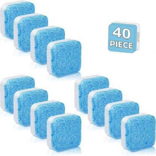 PKK TRADERS 40Pcs Washing Machine Deep Cleaner Effervescent Tablet for All Company’s Front and Top Load Machine, Descaling Powder Tablet for Perfectly Cleaning of Tub & Drum Stain Remover Washer Dishwashing Detergent Dishwashing Detergent (400 g) Detergent Powder 400 g