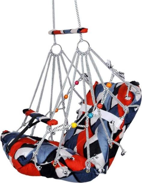 Yaksok ZONES Cotton Swing Chair For Kids Baby's Children Folding & Washable 0-2 Years With Safety Belt-Indoor Swing For Kids | Baby Swing |Kids Product | Swing For Babies | Kids Swing | Swing For Baby-Kids Hanging Swings Bouncer