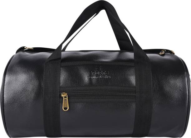 Pramadda Pure Luxury Faux leather Sports Travel Gym Football Shoe Jersey Kit Bag for Men Women. 19L