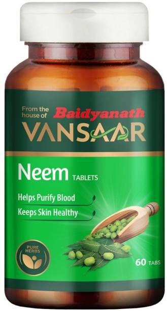 Vansaar Neem Tablets - 60tabs (From the house of Baidyanath) | Promotes Healthy Skin