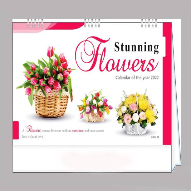 god & god's Stunning Flowers Table calendar Size 10 x 7.25 inch 2022 Table Calendar
