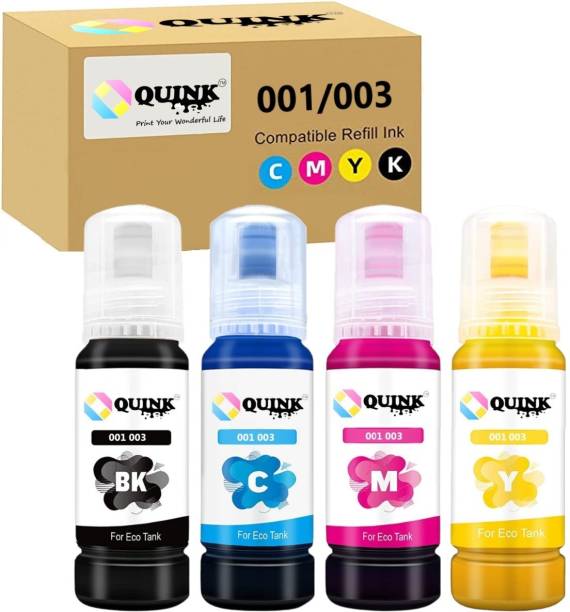 QUINK 001 003 Ink For Epson L5190,L3150,L3110,L1110,L41...