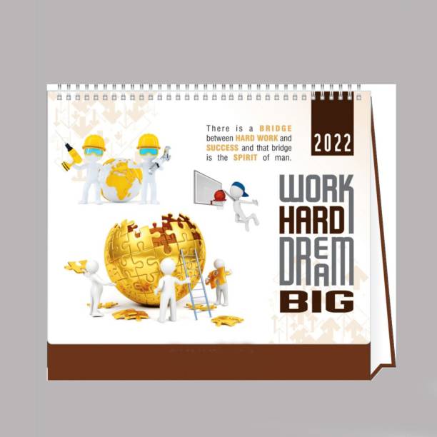 god & god's Work Hard Size 8.75 x 8.25 inch 2022 Table Calendar