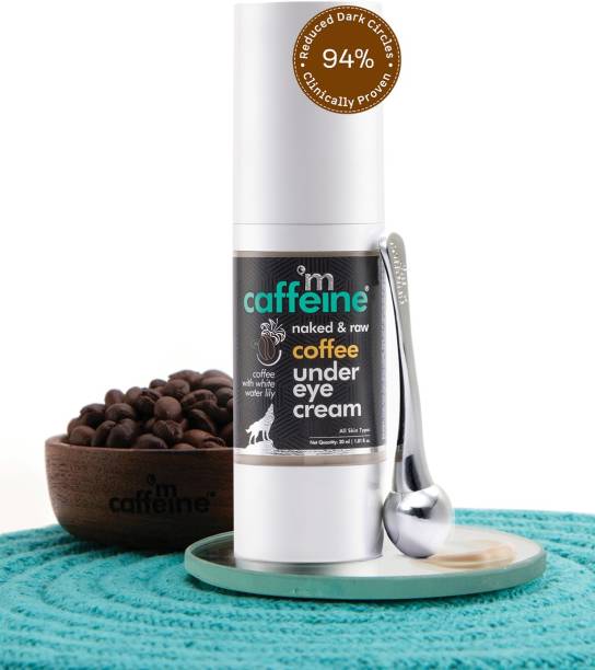 mCaffeine Coffee Under Eye Cream for Dark Circles with Eye Roller - Dark Circles Remover