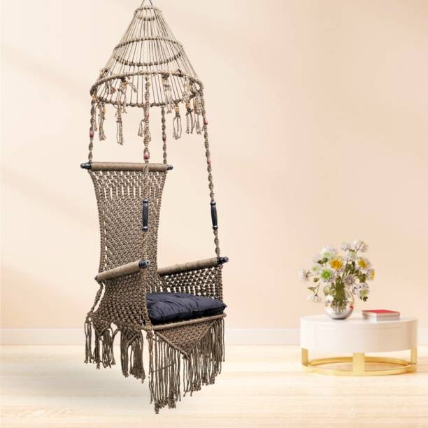 Curio Centre Maharaja Swing with Square Cushion Polyester Large Swing
