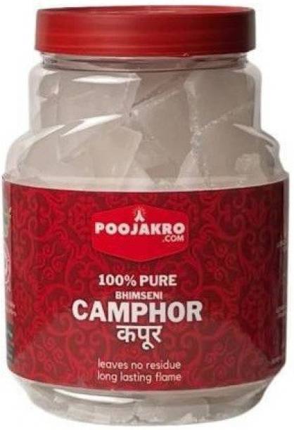 POOJAKRO.COM Natural Organic Camphor Bhimseni Kapoor Desi Camphor Pacha Kapoor for Pooja, Havan, Meditation, Diffuser and Medicinal Purpose (1kg)
