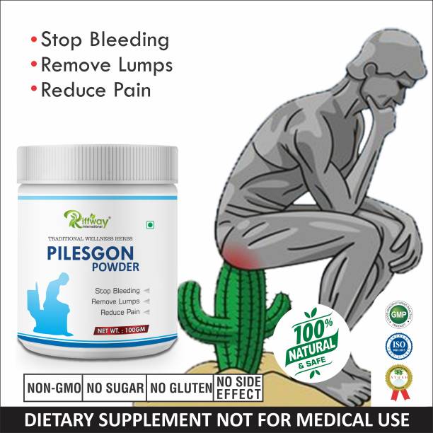 Riffway Pileson Powder Fast Relieve In Bleeding, Burning & Pain With Proctopiles Improve Diigestion System 100 % Natural ZERO SIDE EFFECTS