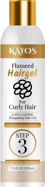 Kayos Flaxseed Hair Gel for Dry Frizzy, Wavy & Curly Hair - No Paraben No Sulfate - 200mL Hair Gel