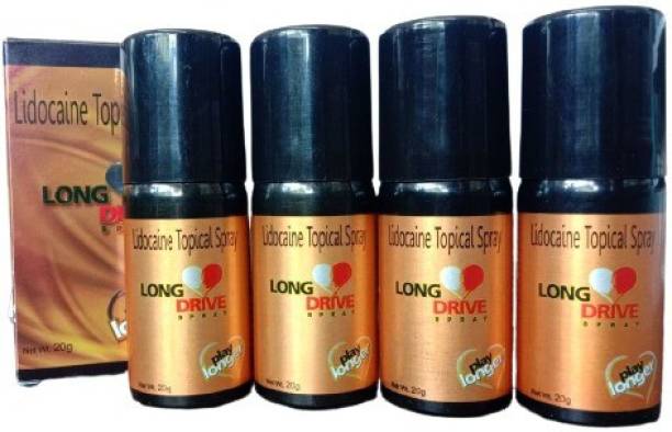 LONG DRIVE LONGDRIVE PLAY LONGER SPRAY IN PACK OF (4 X 20GM ) Lubricant (80 g) Lubricant
