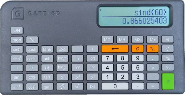 GATE60 GIEB01P001 Scientific Calculator for GATE and Competitive Exams with Dedicated Memory Functions and dot Matrix LCD Scientific  Calculator