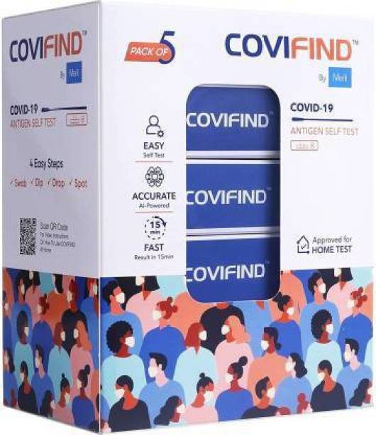 CoviFind Covid-19 Rapid Antigen Test Kit- ICMR Approved Covid Test Kit for Home Use (Pack of 5) Antigen Self Test Kit COVID-19 Rapid Antigen Kit (Home-based/self)