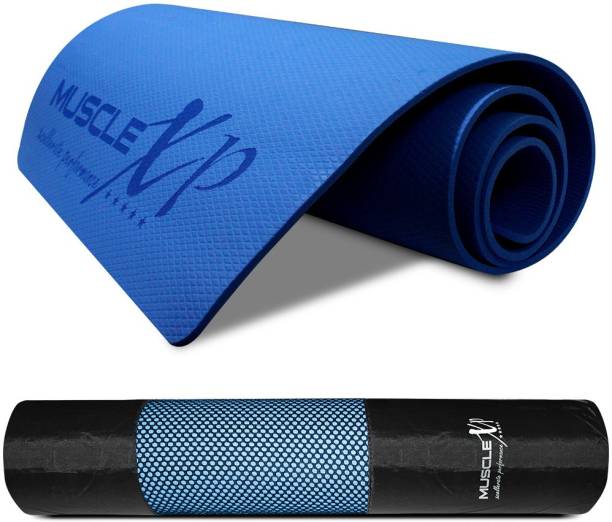 MuscleXP Yoga Mat for Women and Men with Cover Bag, Superior EVA Material, 6mm (Blue) 6 mm Yoga Mat
