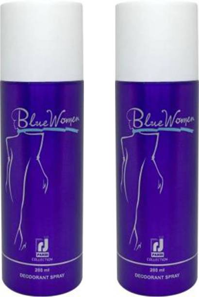 R J PARIS BLUE WOMEN Combo Pack Deodorant Spray  -  For Men & Women