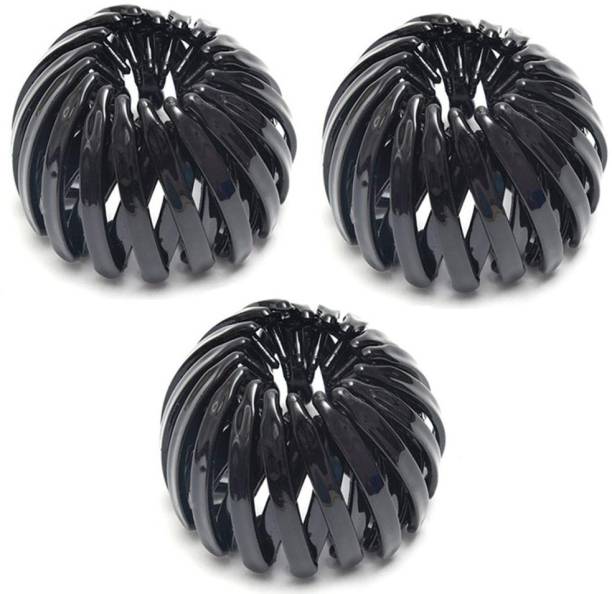 MYYNTI Hair Clips Bird Nest Shaped Hair Claw Bun Makers Expandable Ponytail Holder for Women and Girls Hair Styling Clips 3 PCS Bun Clip