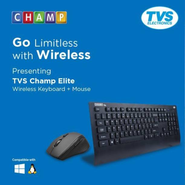 Tvs Electronics Champ Elite Wireless Combo Wireless Desktop Keyboard