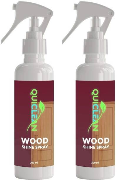 ELEM ELEM QUICLEAN Wood Shine Spray pack of 2 | Natural and Herbal Wood Shine and Polish Spray for Furniture, Doors, Windows | For Home and Office Use | Alternative to Wood Polish and Wax | 400 ml Water-based Stain Wood Stain