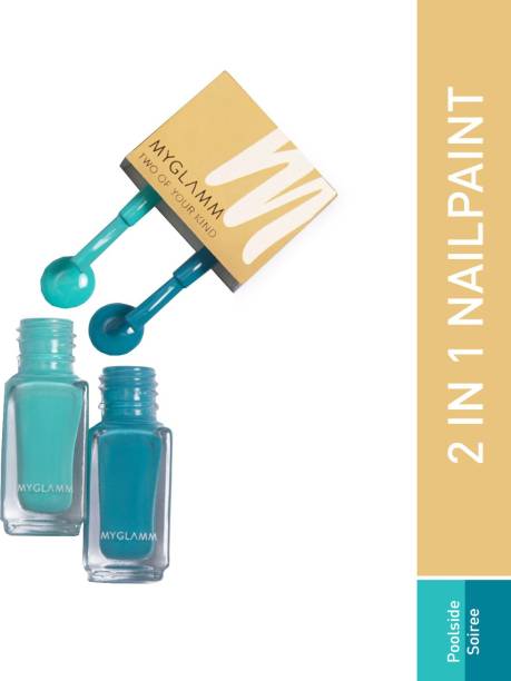 MyGlamm Nail Lacquer 2IN1 Nail Paint Poolside Soiree