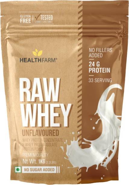 HEALTHFARM Raw Whey Protein Concentrate and Isolate Whey Protein Blend Unflavoured Whey Protein