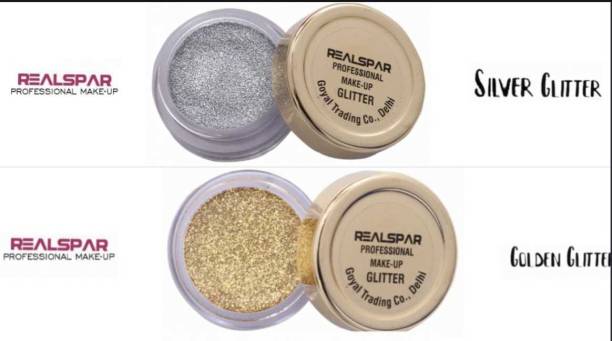 REALSPAR SILVER AND GOLDEN GLITTER PACK OF 2