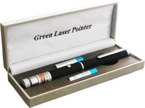 Toyporium Green Laser Disco Presentation Pointer Pen with Adjustable Cap (Single Beam + Multiple Beams) with Batteries.