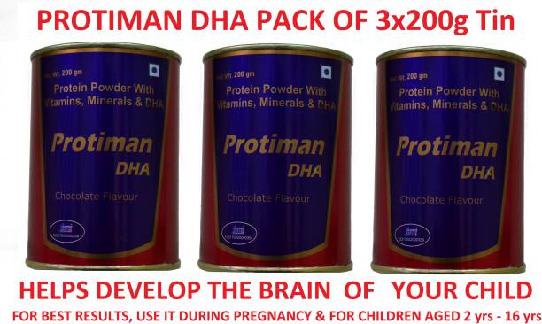 pii protiman by Pii Protiman DHA Powder Chocolate Flavour PACK OF 1x200g Tin