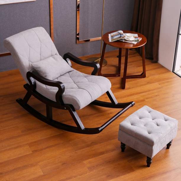 Unique Creation Handicrafts rocking chair / wooden rocking chair / living room rolling chair Fabric 1 Seater Rocking Chairs