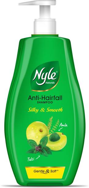 Nyle Naturals Silky and Smooth Anti Hairfall Shampoo, With Goodness Of Tulsi And Amla, 800ml