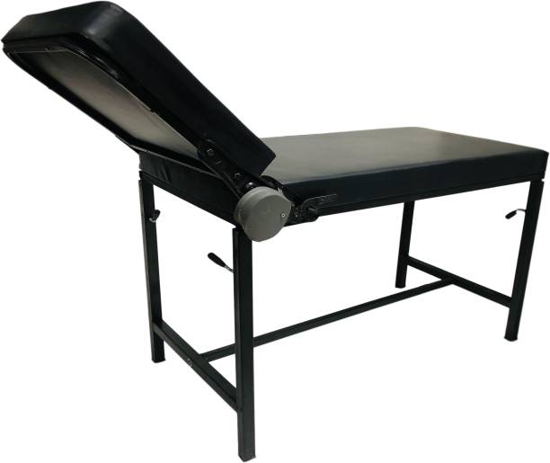 SOMRAJ Massage Facial Bed Beauty Parlor Salon Barber Cutting Beauty Parlor Bed Made of Iron Frame, with Push Back System and Cushioned Back Seat (Black) Thermal Massage Bed