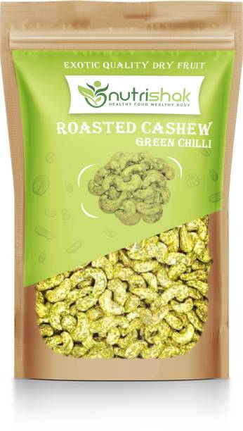 Nutrishak Premium Roasted Whole Cashew Green Chill 200 gm Cashews