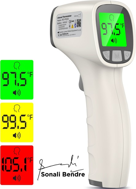 Fast and Accurate with Alarm LCD Display Switchable Fahrenheit and Celsius 2021 Digital Thermometer for Adults and Kids No Touch Contactless Infrared Forehead Temperature Scanner 