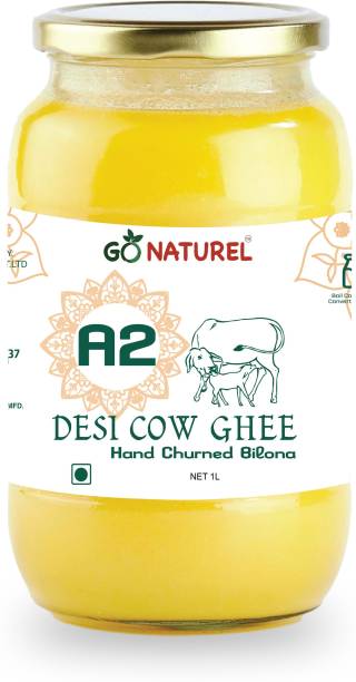 Go Naturel Desi Cow Ghee Ghee 1 kg Glass Bottle