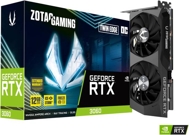 ZOTAC NVIDIA RTX 3060 Twin Edge OC 12 GB GDDR6 Graphics...