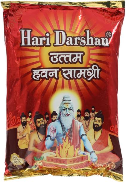 Hari Darshan Premium Hawan Samagri Mixture of Various Dried Herbal, Roots and Leaves for Vedic Yagya and Hawan puja - (1kg X 3 Packets)