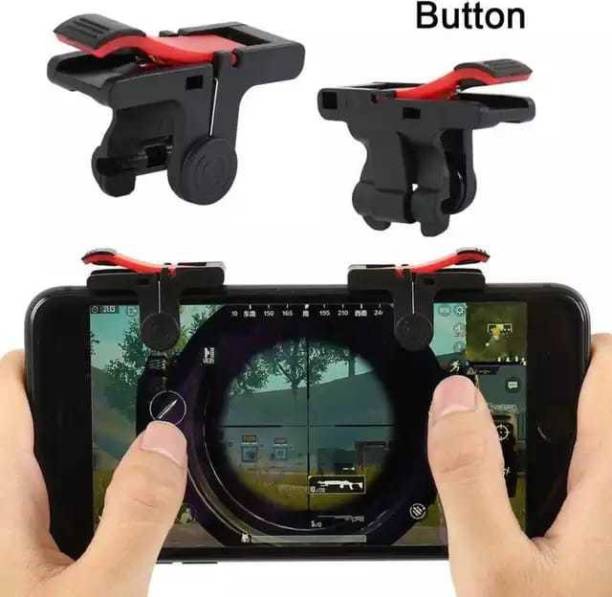 WILDBRAIN PUBG Shooter Controller Gaming Trigger Fire Free Button Handle for IOS Android SmartPhone Wireless Gaming D9 Trigger Controller for Mobile Smartphones Aim Key  Joystick