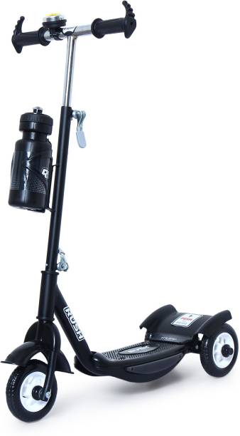 Fun Ride FunRide Kids Scooter - RUSH Three Wheel Kick Scooters for Boys and Girls with SIPPER, BELL, Adjustable Height and Rear Brake - 3 Wheels Skate for Age 3 -10 Years