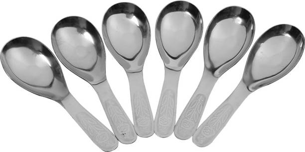 GangaMetal Stainless Steel Soup Spoon, Table Spoon, Cream Spoon Set