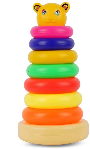 GAMLOID Rainbow Stacking Ring Tower Stacking Folding Cup Staple ring Blocks Wood | Learning Toys | Educational Toys | Non Toxic Plastic Growing Toddlers Toys